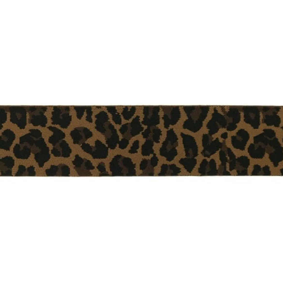 Gummiband Leopardenmuster braun schwarz Meterware Breite: 4cm