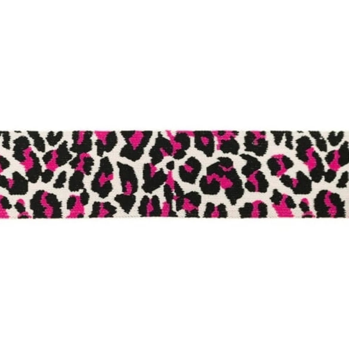 Gummiband Leopardenmuster pink Meterware Breite: 4cm
