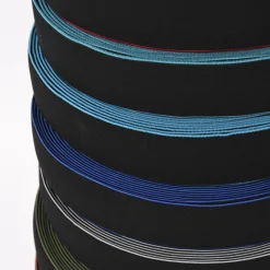 Gummiband mit farbigem Rand schwarz petrol Breite: 4cm