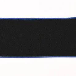 Gummiband mit farbigem Rand schwarz kobalt Breite: 4cm