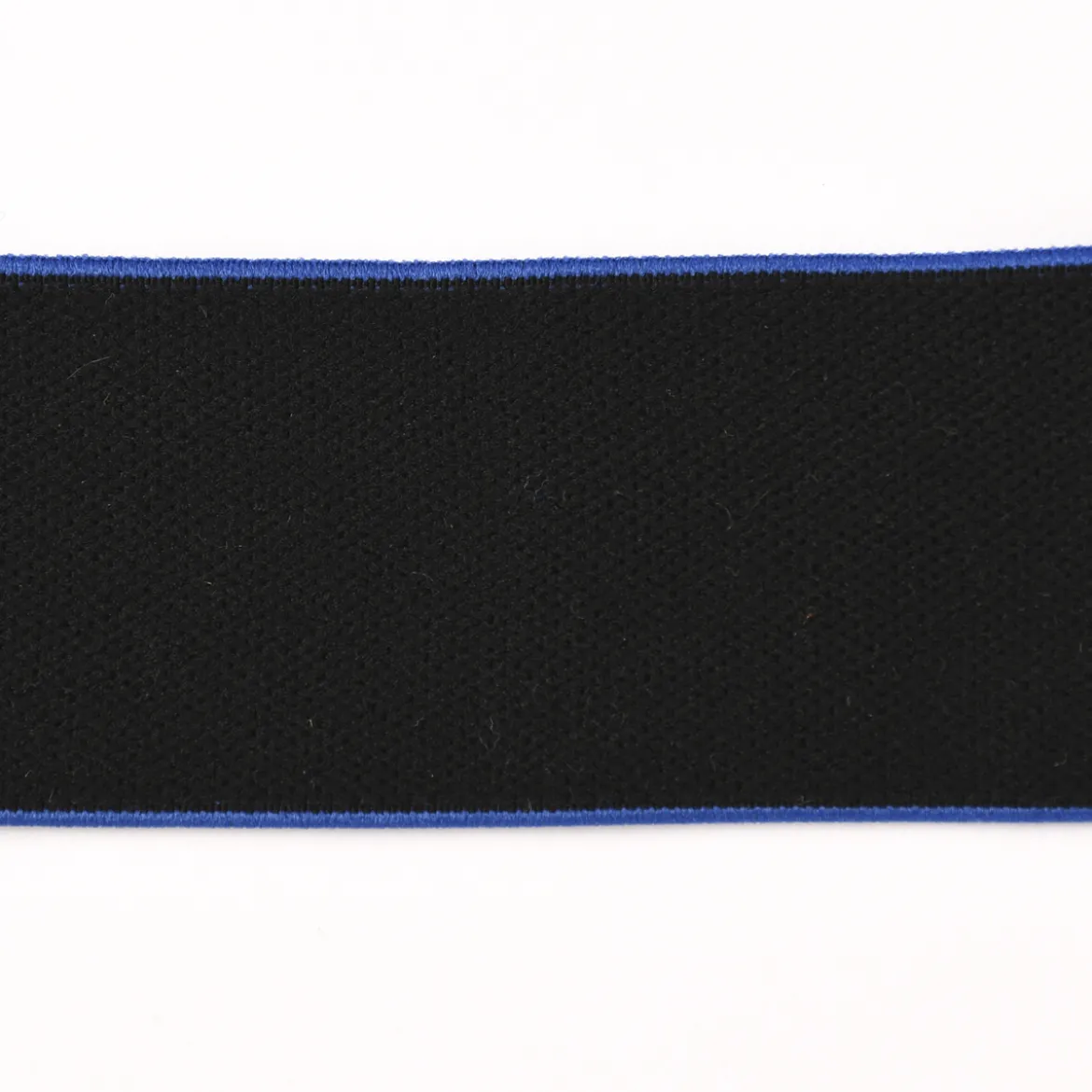 Gummiband mit farbigem Rand schwarz kobalt Breite: 4cm