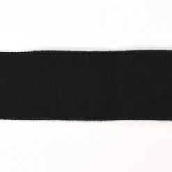 Gummiband mit farbigem Rand schwarz weiß Breite: 4cm