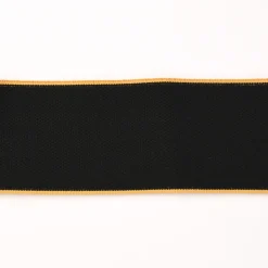 Gummiband mit farbigem Rand schwarz gelb Breite: 4cm