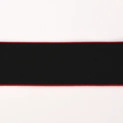 Gummiband mit farbigem Rand schwarz rot Breite: 4cm