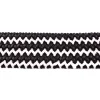 Gummi Band mit Kunstleder schwarz weiß Meterware Breite: 5,5cm