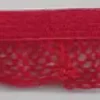 Gummiband mit Rüschen rot Breite: 1,5cm