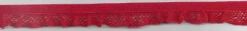 Gummiband mit Rüschen rot Breite: 1,5cm