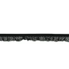 Gummiband mit Rüschen schwarz Breite: 1,5cm