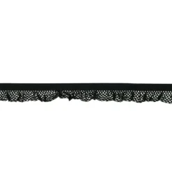 Gummiband mit Rüschen schwarz Breite: 1,5cm