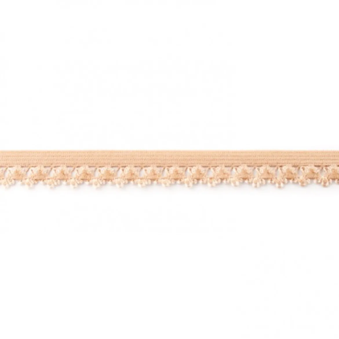 Gummiband mit Spitzenverzierung sand Breite: 1,5cm