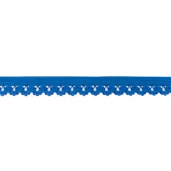 Gummiband mit Spitzenverzierung blau Breite: 1,5cm