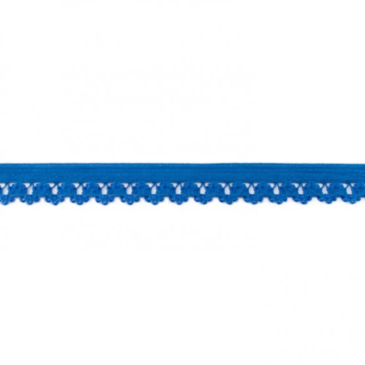 Gummiband mit Spitzenverzierung blau Breite: 1,5cm