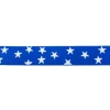 Gummi Band royal blau mit vielen kleinen weißen Sternen Meterware Breite: 2,5cm