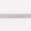Gummiband silberfarbig Glitzer Breite: 1,3cm
