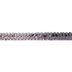 Gummi Pailletten anthrazit Breite: 2cm