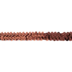 Gummi Pailletten braun Breite: 2cm