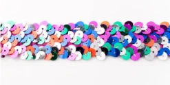 Gummi Pailletten bunt Breite: 3cm