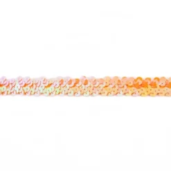 Gummi Pailletten orange Breite: 2cm