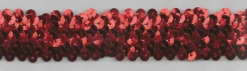 Gummi Pailletten rot Breite: 3cm