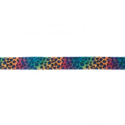 Gummi Schrägband gemustert Leopard bunt Breite: 2cm