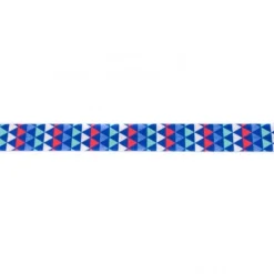 Gummi Schrägband gemustert Zacken blau Breite: 2cm