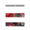 Gurtband Blumen bedruckt königsblau bunt 3,8cm Breite