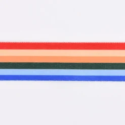 Gurtband Deko Streifen länglich blau grün gelb rot Polyester Breite: 4cm