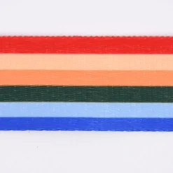 Gurtband Deko Streifen länglich blau grün gelb rot Polyester Breite: 4cm