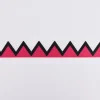 Gurtband Deko Zickzack pink schwarz weiß Polyester Breite: 4cm