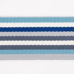 Gurtband doppelseitig robust für Taschen gestreift blau 40mm breit