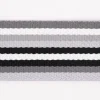 Gurtband doppelseitig robust für Taschen gestreift grau 40mm breit
