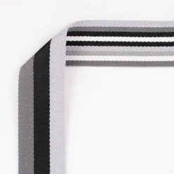 Gurtband doppelseitig robust für Taschen gestreift grau 40mm breit