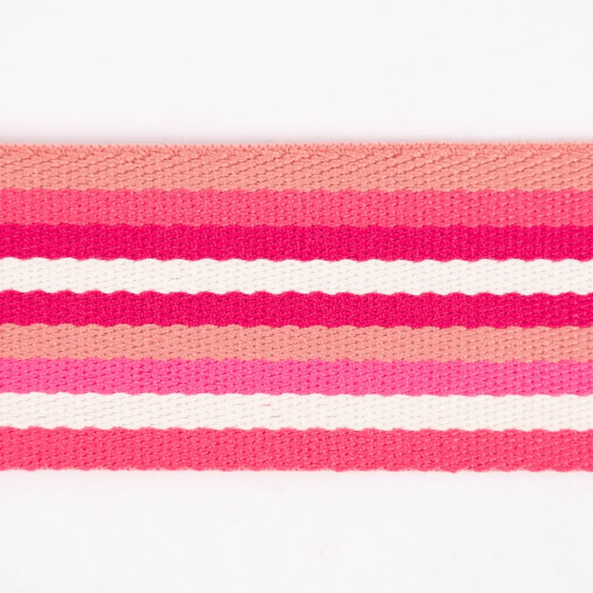 Gurtband doppelseitig robust für Taschen gestreift pink 40mm breit