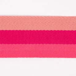Gurtband doppelseitig robust für Taschen gestreift pink 40mm breit