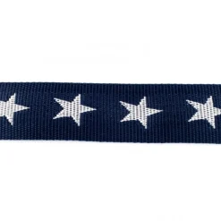 Gurtband dunkelblau mit Sterne weiß Breite: 4cm