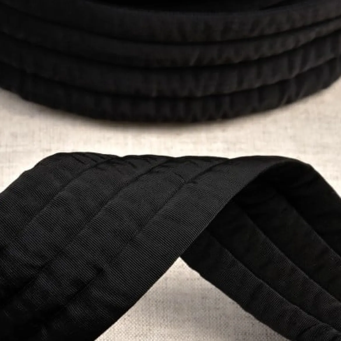 Gurtband gepolstert gesteppt Rucksackband schwarz 3,5cm Breite