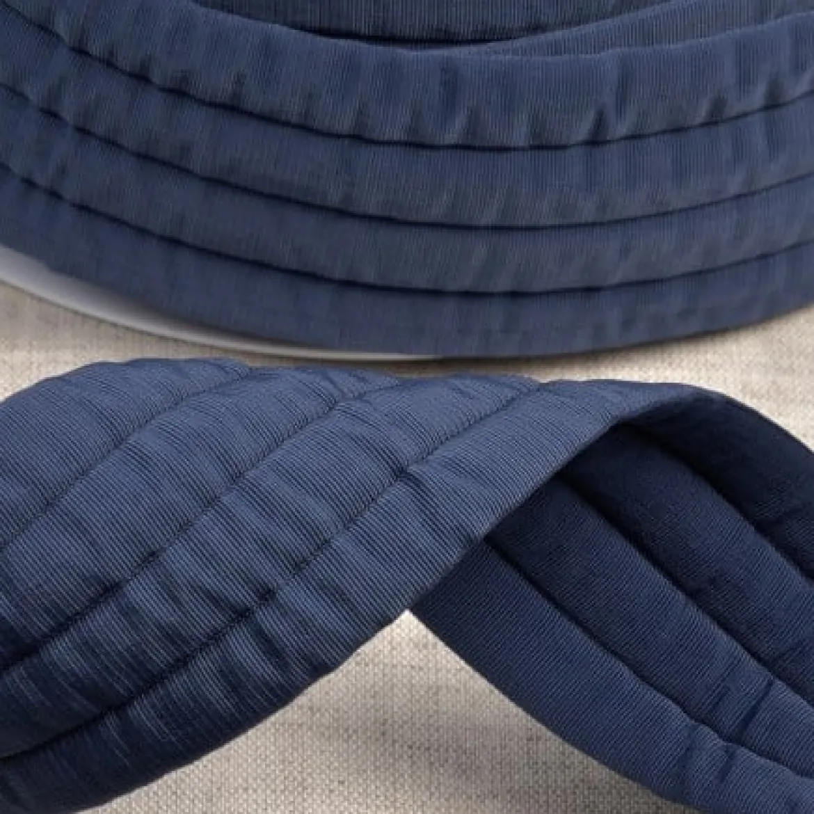 Gurtband gepolstert gesteppt Rucksackband marineblau 3,5cm Breite