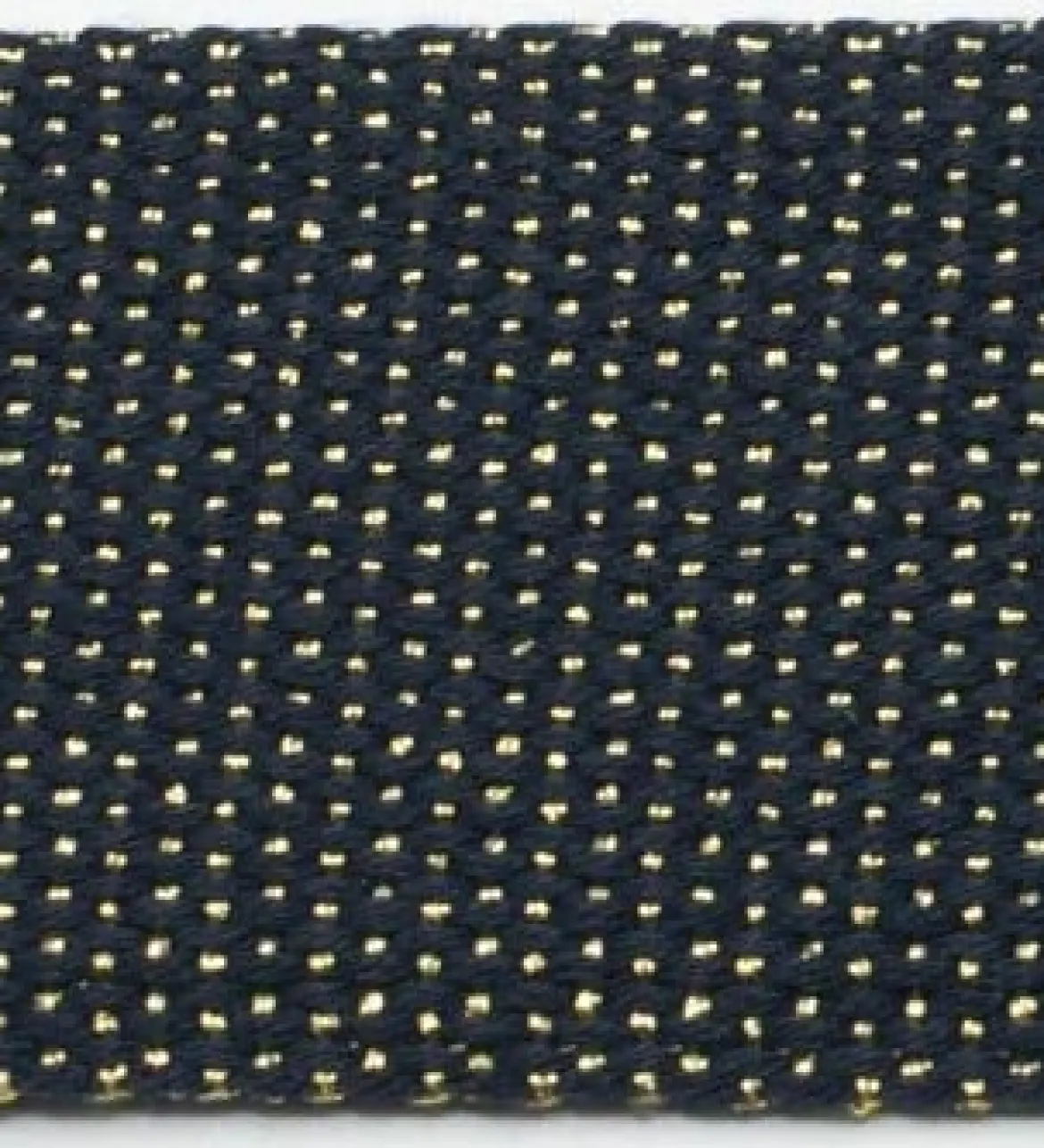 Gurtband Glamour dunkelblau goldfarbig Metallic-Effekte Meterware 40mm Breite