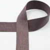 Gurtband Glamour mauve goldfarbig Metallic-Effekte Meterware 40mm Breite