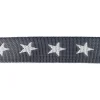 Gurtband grau mit Sterne weiß Breite: 4cm