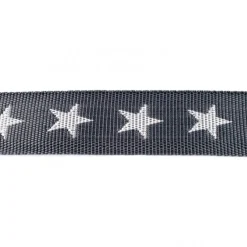 Gurtband grau mit Sterne weiß Breite: 4cm