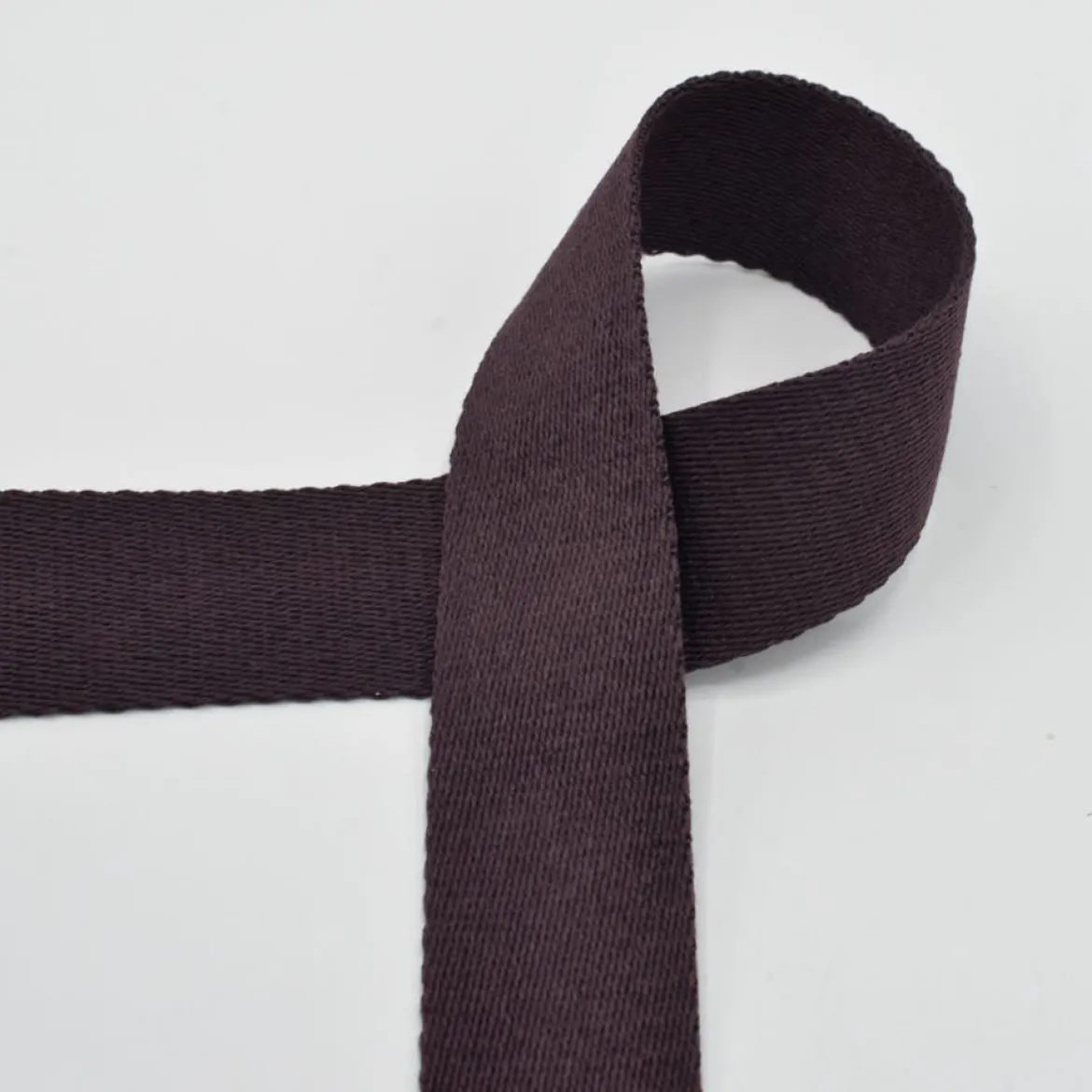Gurtband Meterware extra weich brown braun 4cm Breite