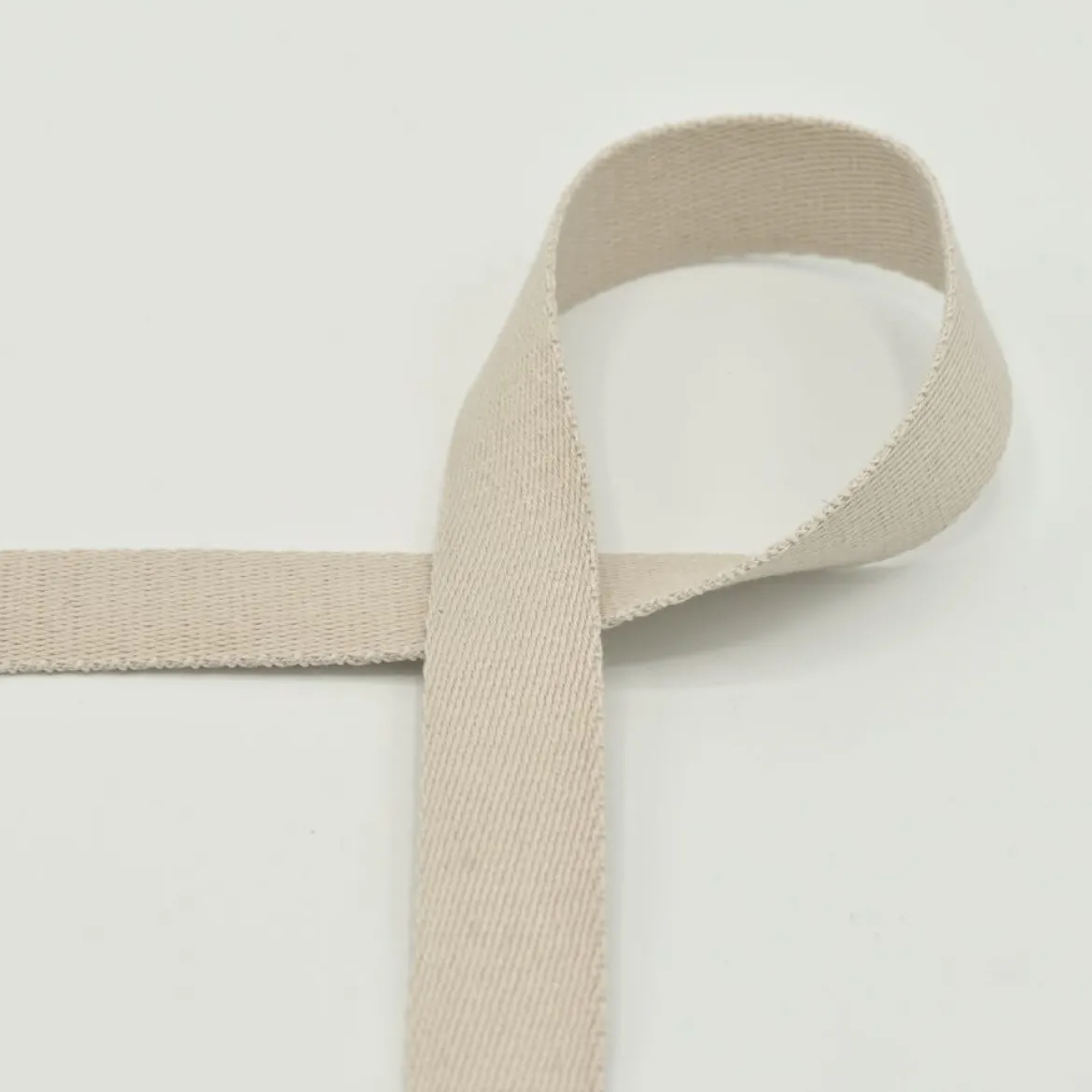 Gurtband Meterware extra weich sand beige 2,5 cm Breite