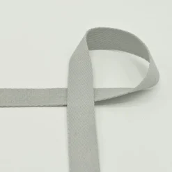Gurtband Meterware extra weich silver grey silbergrau 2,5 cm Breite
