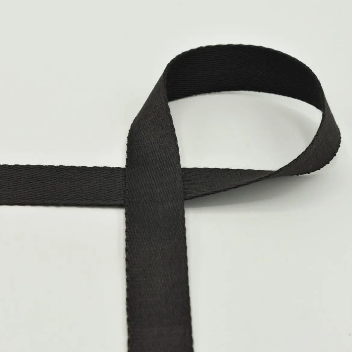 Gurtband Meterware extra weich black schwarz 2,5 cm Breite