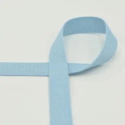 Gurtband Meterware extra weich baby blue hellblau 2,5 cm Breite