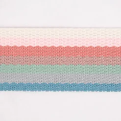 Gurtband robust für Taschen gestreift smokey pastell 40mm breit
