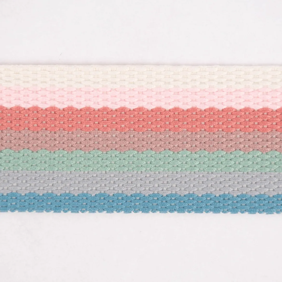 Gurtband robust für Taschen gestreift smokey pastell 40mm breit