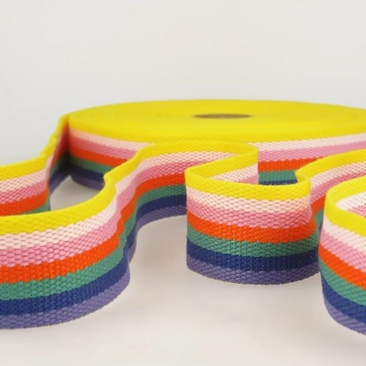 Gurtband robust für Taschen gestreift multicolor 40mm breit