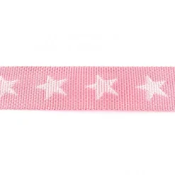 Gurtband rosa mit Sterne weiß Breite: 4cm